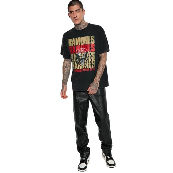 Ramones 1991 Australian Tour Repeat Logo T-Shirt 90's Retro Vintage - Picture 2 of 6